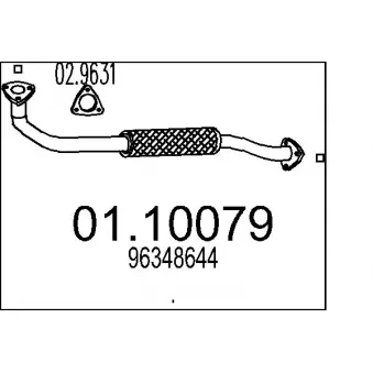 Tuyau d'échappement MTS [01.10079]