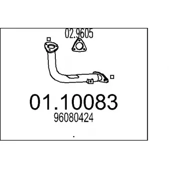 Tuyau d'échappement MTS [01.10083]