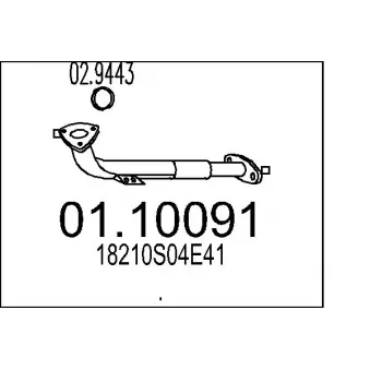 Tuyau d'échappement MTS [01.10091]