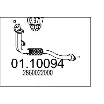 MTS 01.10094 - Tuyau d'échappement
