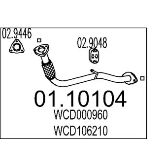 MTS 01.10104 - Tuyau d'échappement