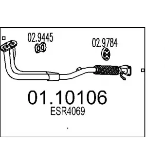 Tuyau d'échappement MTS [01.10106]