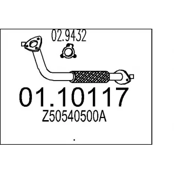 MTS 01.10117 - Tuyau d'échappement