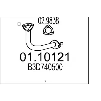 Tuyau d'échappement MTS [01.10121]