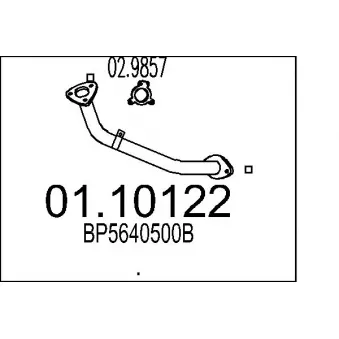 Tuyau d'échappement MTS [01.10122]