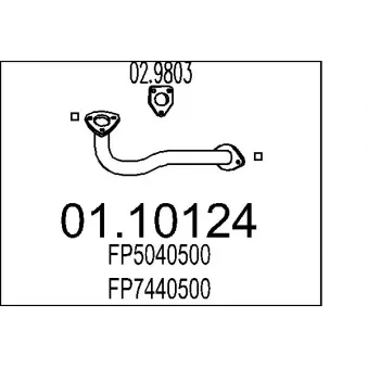 Tuyau d'échappement MTS [01.10124]