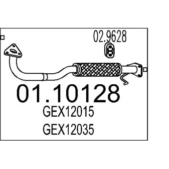 Tuyau d'échappement MTS [01.10128]
