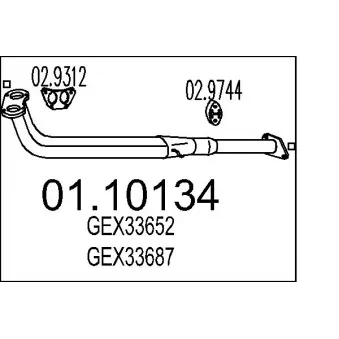 Tuyau d'échappement MTS [01.10134]