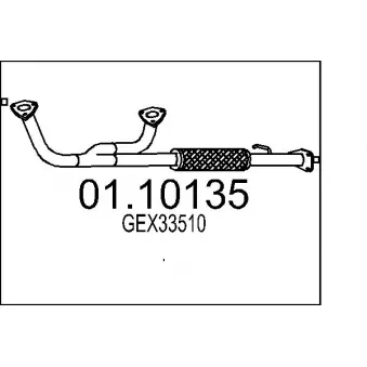 MTS 01.10135 - Tuyau d'échappement