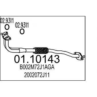 Tuyau d'échappement MTS [01.10143]
