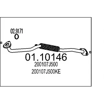 MTS 01.10146 - Tuyau d'échappement