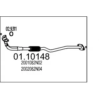 Tuyau d'échappement MTS [01.10148]
