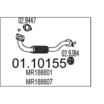 MTS 01.10155 - Tuyau d'échappement