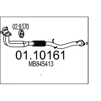 MTS 01.10161 - Tuyau d'échappement