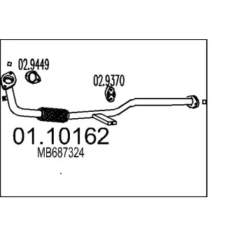 MTS 01.10162 - Tuyau d'échappement
