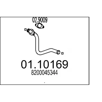 Tuyau d'échappement MTS [01.10169]