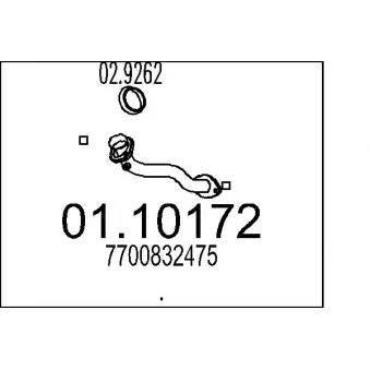 Tuyau d'échappement MTS [01.10172]