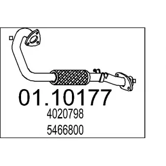 Tuyau d'échappement MTS [01.10177]
