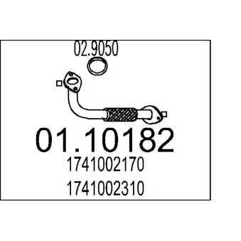 Tuyau d'échappement MTS [01.10182]