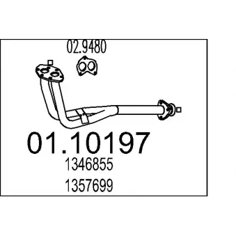 Tuyau d'échappement MTS [01.10197]