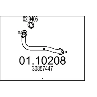 MTS 01.10208 - Tuyau d'échappement