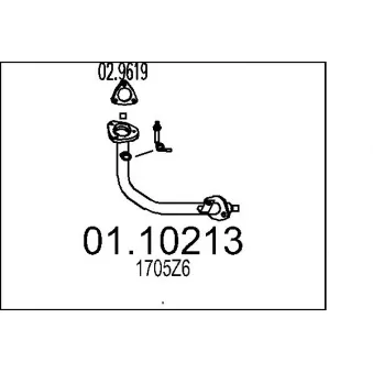 Tuyau d'échappement MTS OEM 1705Z6