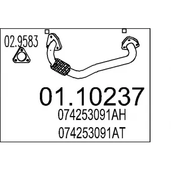 Tuyau d'échappement MTS [01.10237]