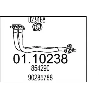 MTS 01.10238 - Tuyau d'échappement