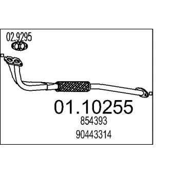 Tuyau d'échappement MTS [01.10255]