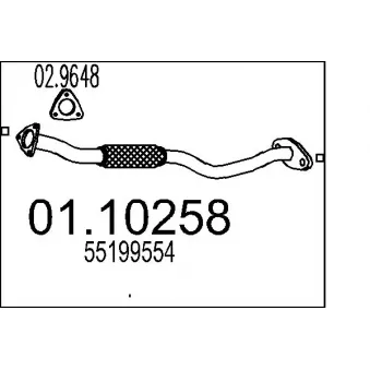 Tuyau d'échappement MTS [01.10258]