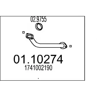 Tuyau d'échappement MTS [01.10274]
