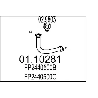 Tuyau d'échappement MTS [01.10281]