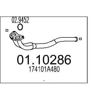 MTS 01.10286 - Tuyau d'échappement