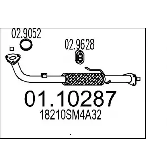 Tuyau d'échappement MTS [01.10287]
