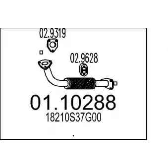 Tuyau d'échappement MTS [01.10288]