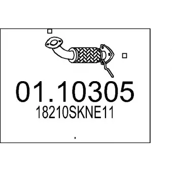 Tuyau d'échappement MTS [01.10305]