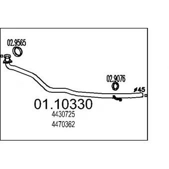 Tuyau d'échappement MTS [01.10330]