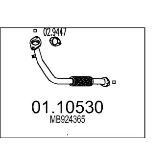 MTS 01.10530 - Tuyau d'échappement