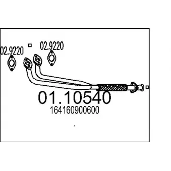 Tuyau d'échappement MTS [01.10540]