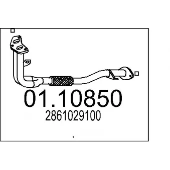 Tuyau d'échappement MTS [01.10850]