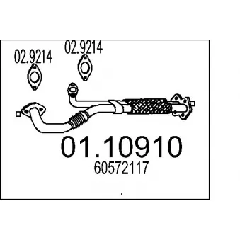 Tuyau d'échappement MTS [01.10910]