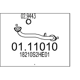 Tuyau d'échappement MTS [01.11010]