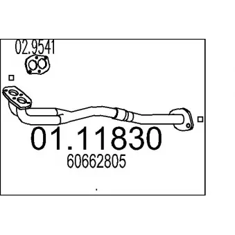Tuyau d'échappement MTS [01.11830]