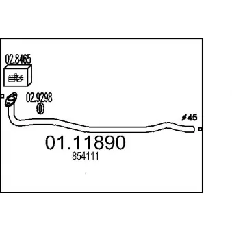 Tuyau d'échappement MTS [01.11890]