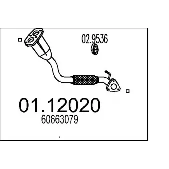 MTS 01.12020 - Tuyau d'échappement