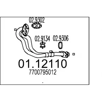 MTS 01.12110 - Tuyau d'échappement