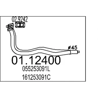 Tuyau d'échappement MTS [01.12400]