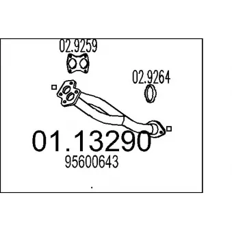 Tuyau d'échappement MTS [01.13290]