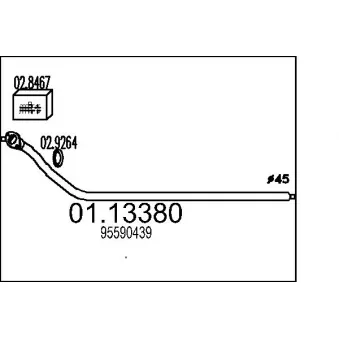 Tuyau d'échappement MTS [01.13380]