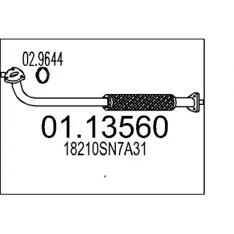 Tuyau d'échappement MTS [01.13560]